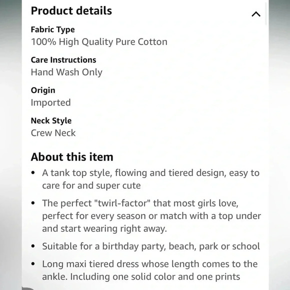 Unacoo long tiered maxi dress sleeveless girls xl green with blue flowers - Picture 3 of 14